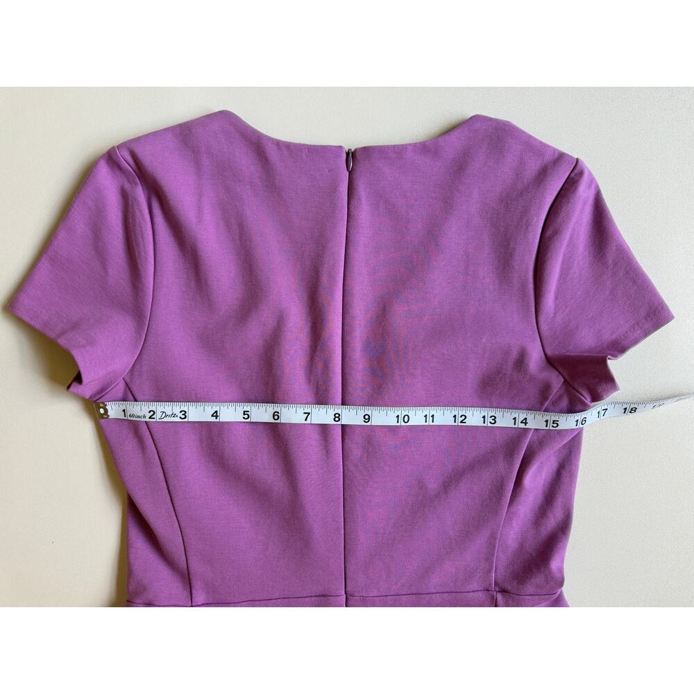 Boden Women's Lilac Suplice Ponte Alicia Fit and Flare Midi Dress Size 8 - Picture 9 of 13